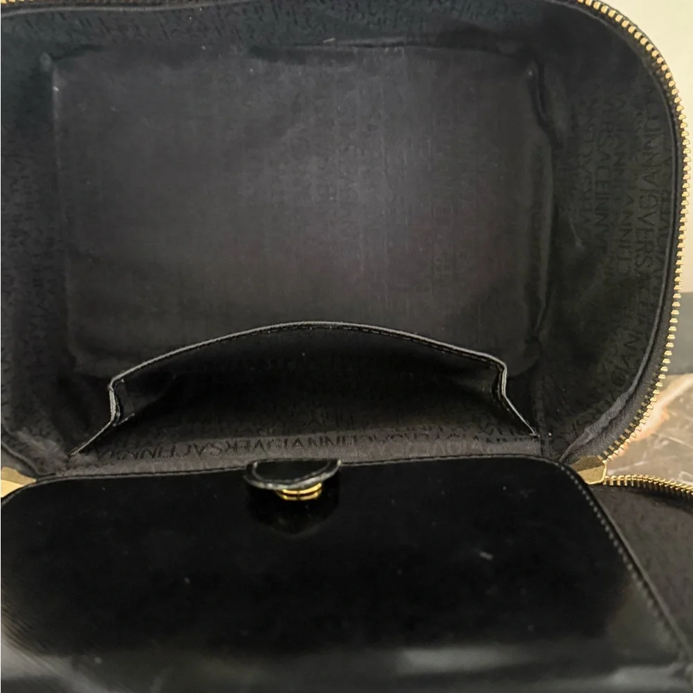 Versace Black Leather Toiletry bag w Charms NWOT - Picture 10 of 14